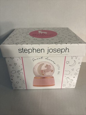 UNICORN SNOWGLOBE Lights Up Stephen Joseph W/ Gift Box 6.1'' X 4.3'' BRAND NEW