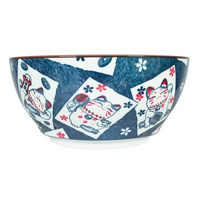 Lucky Cat Suppenschüssel Maneki Soup Bowl Suppenschale Ramen Schüssel 20cm