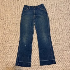 Vintage Wrangler No-Fault Denim Jeans Made in USA 400SWNR Blue 30x32 70s Scovill