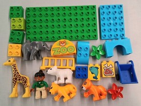 LEGO DUPLO Baby Zoo Animal Lot 22 pcs Giraffe Lion Tiger Elephant Polar Bear Set