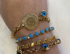 Ceyrek Gold  münze türkisch Schmuck nazar🪬armband bilezik bileklik Gräten Kette