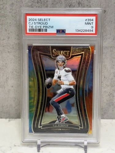 2024 Select CJ Stroud Suite Level Tie Dye Prizm PSA 9 Texans