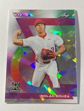 NOLAN SOUZA arkansas 2024 Leaf Vivid #108 Crystal Gray XRC 7/9 (H3)