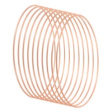 7.9 Inch Dream Catcher Rings, 10Pcs Metal Macrame Wreath, Rose Gold