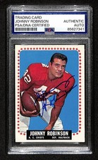 Johnny Robinson Signed 1964 TOPPS Card #105 Kansas City Chiefs PSA/DNA 201549
