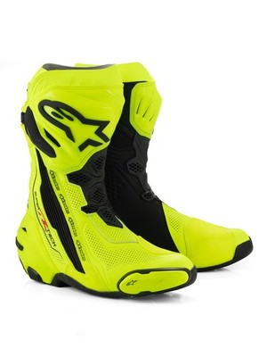 Alpinestars Supertech R Vented Motorradstiefel Gr. 45 EU - Gelb Fluo Schwarz
