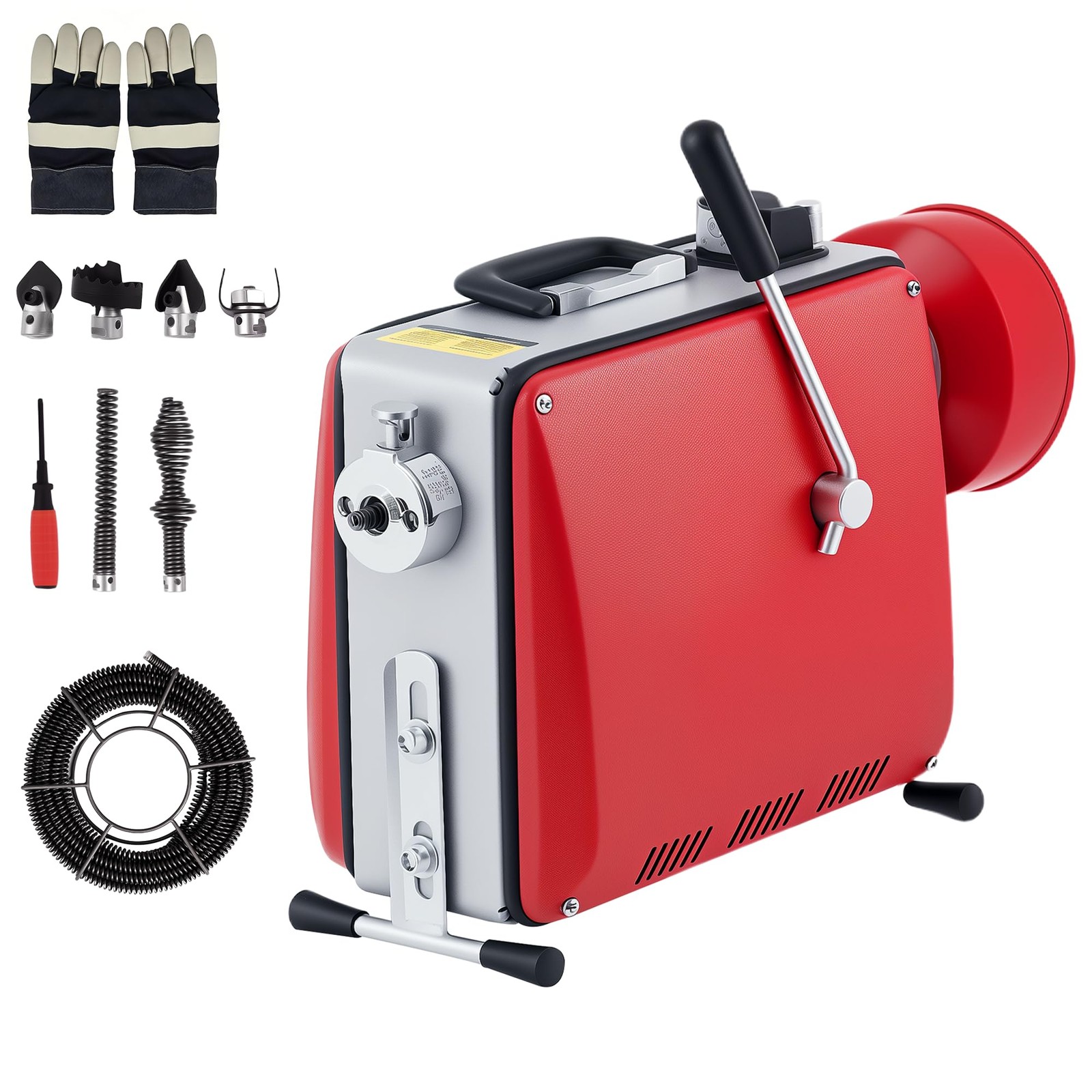 Electric Drain Cleaner Machine, 500W Heavy Duty Sewer Snake Auger for Pipe