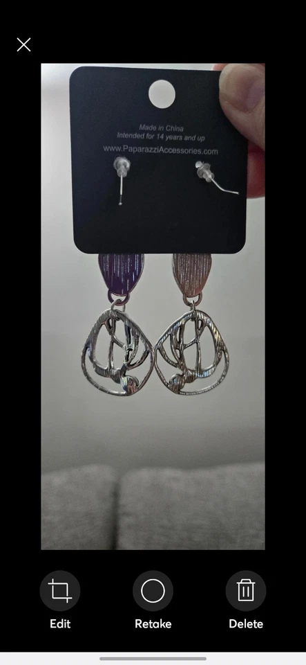 Paparazzi Black Stone Dangle/Drop Earrings - Image 2 of 2