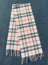 Sciarpa Charter Club puro cashmere donna cammello plaid tartan frange lusso Londra