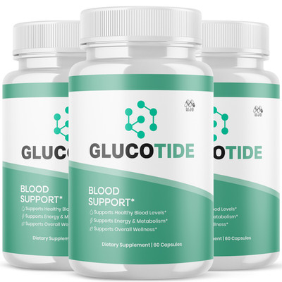(3 Pack) Glucotide Advanced Blood Support Supplement Gluco Tide 180 Capsules