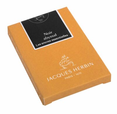 J. Herbin Fountain Ink Cartridges in Noir Abyssal - Pack of 7 NEW in Box H110-09