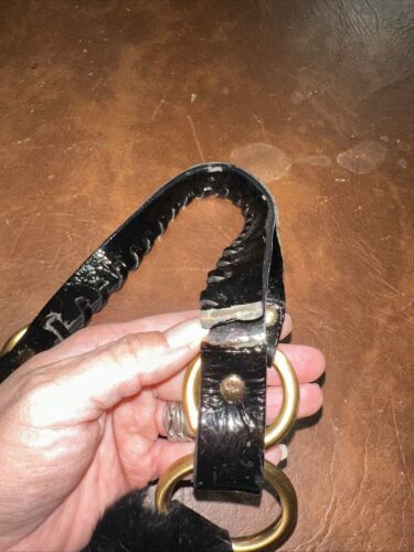 Vintage Y2K Francisco Biasia Black Rabbit Fur Slouchy Purse W/Gold Hardware - Picture 3 of 6