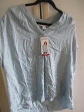 NINE WEST TUNIC SHIRT  SIZE XL NEW W/TAGS blue woven knit