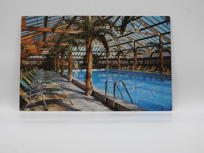 Postcard Wagon Wheel Lodge Swimming Pool Rockton Lodge Color View Inc Chair G723