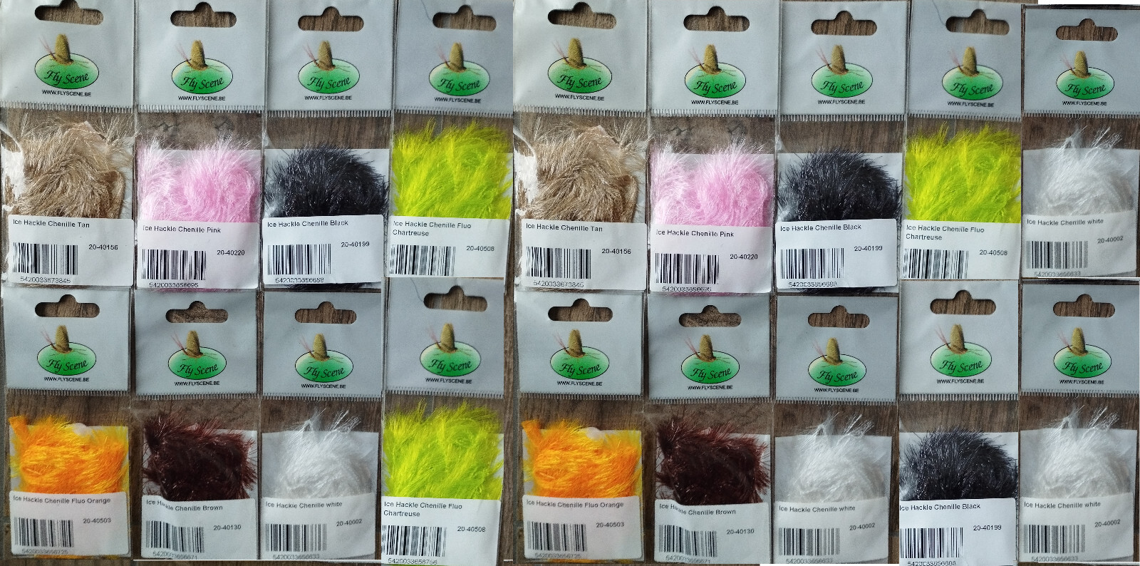 Streamers invisibles ? Lot 18 paquets chenille Fly Scene Long Ice Hackle pour stimuler les touches