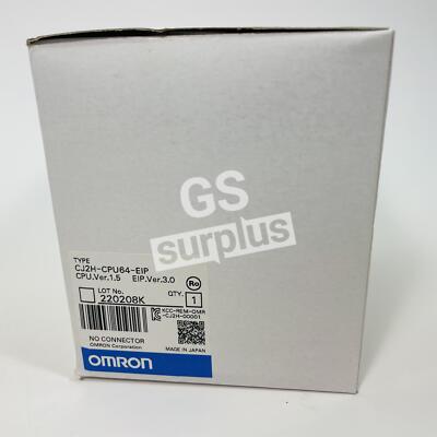 Sealed OMRON CJ2H-CPU64-EIP PLC CPU, EtherNet/IP (New in box Sealed OMRON CJ2H-CPU64-EIP PLC CPU, EtherNet/IP (New in box