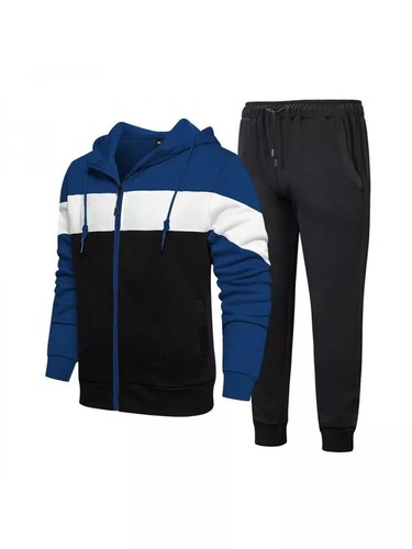 Herren Trainingsanzug Winter Herren Winter-Trainingsanzug 2-teilig Mit Kapuze – Perfekt Für Gym & Freizeit 2-tlg Hoodie Jogger Set Sweatshirt Jacke Hose