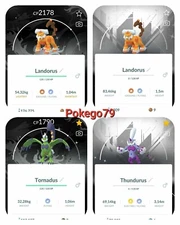 Shiny Tornadus / Thundurus / Landorus - Therian form (Black - White Background)