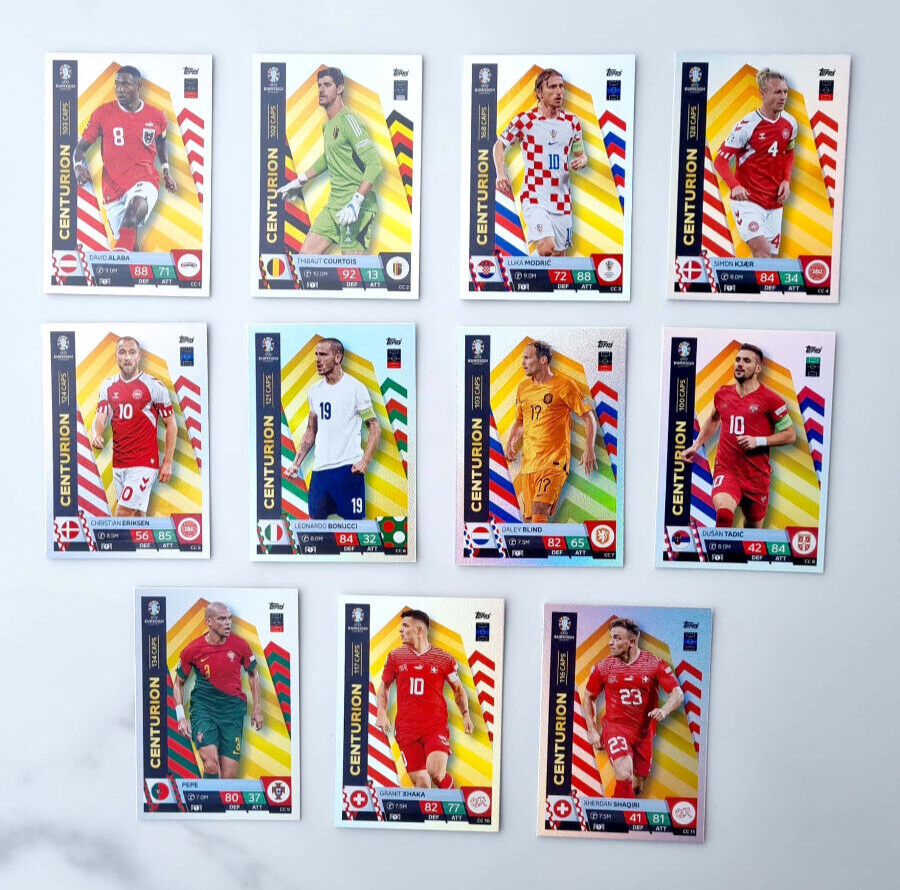 Topps UEFA EURO 2024 Match Attax CENTURION Trading Cards - Limited Edition Football Cards