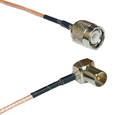 RG316 TNC MALE to DVB Pal Male Angle RF Cable Rapid-SHIP LOT