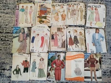 Junk Drawer Lot Of 15  McCall's See & Sew And More Vintage Fashion Patterns