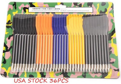 50-80 LB 36 piezas Pernos de flecha de plástico flechas pistola de mano tiro con arco caza - Imagen 10 de 12