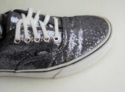 vans silver glitter sneakers