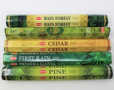 Hem Incense Forest * Cedar * Pine * Rain Forest * First Rain 5 x 20, 100 Sticks 
