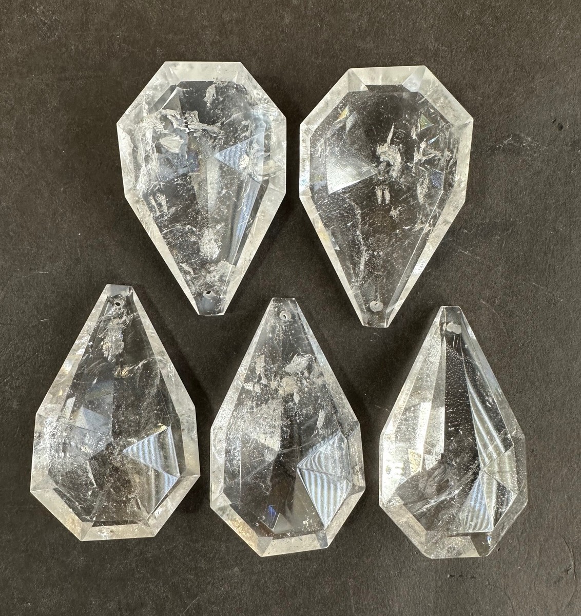 Natural Rock Crystal Quartz Chandelier Pendants Prisms Full Natural Rock Crystal Quartz Chandelier Pendants Prisms Full