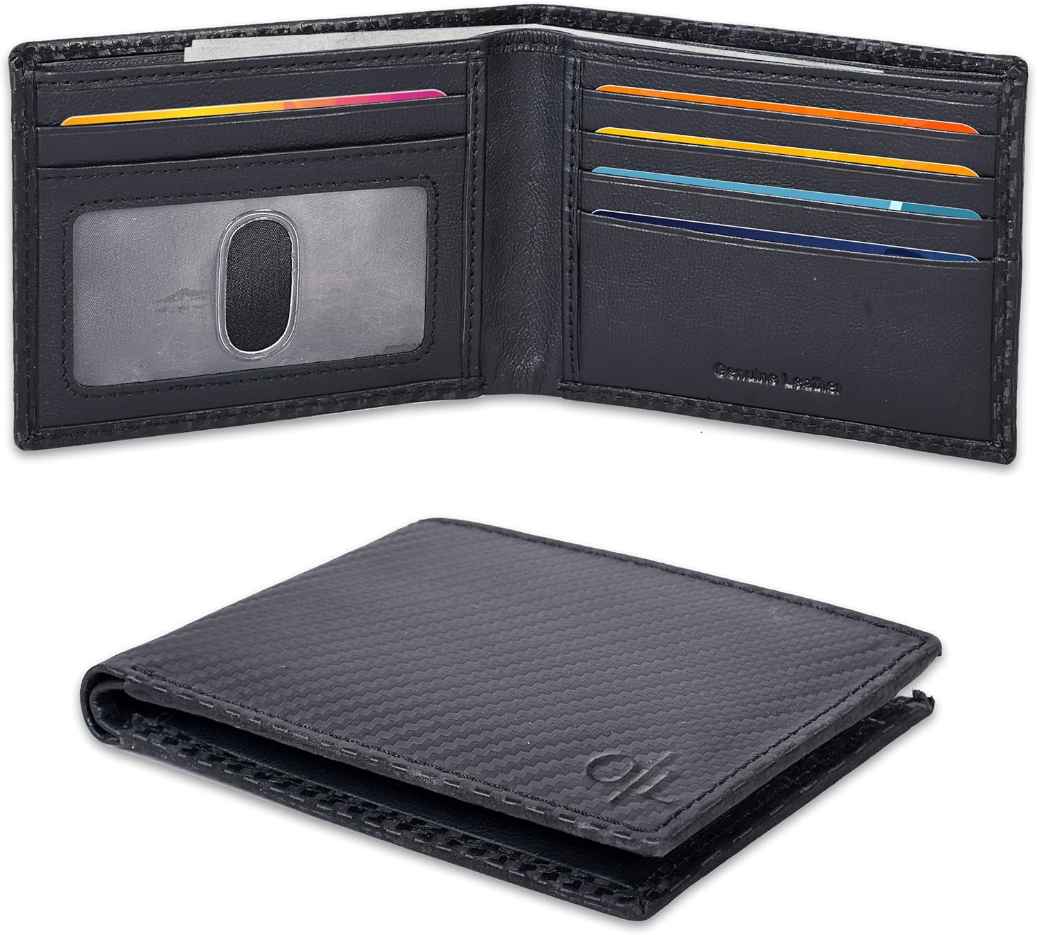Slim RFID-Blocking Leather Wallet for Men – Minimalist Front Pocket Design