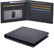 Slim Leather Wallet for Men - RFID Blocking Slim Minimalist Front Pocket - Thin