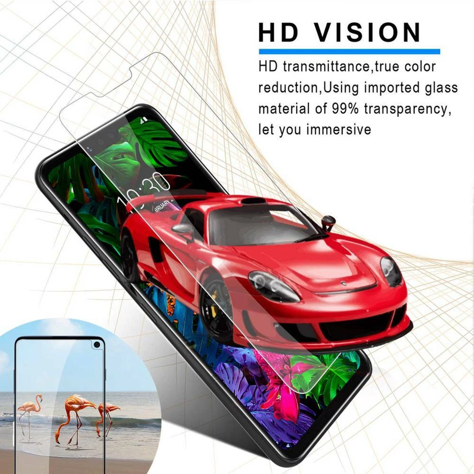 2 Pack For LG G8 ThinQ G820 9H Premium Tempered Glass Genuine Screen Protector - Image 2 of 4