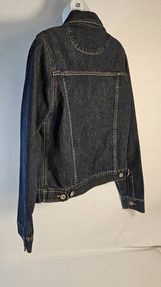 River Island Jeanswear Dark Blue Denim Jean Jacket Size Sm EUC - Image 4 of 4