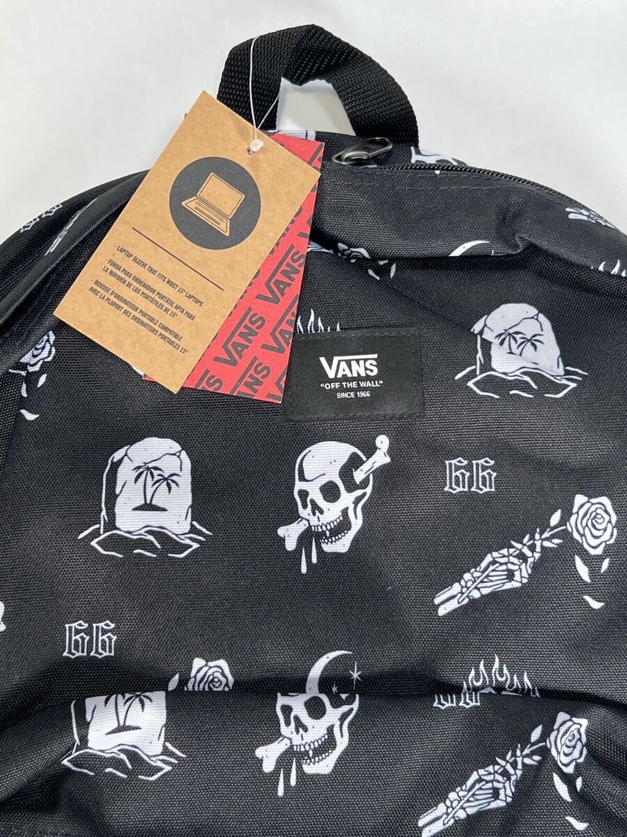 Vans X Santa Cruz Old Skool III Skulls Black Backpack Brand Vans X Santa Cruz Old Skool III Skulls Black Backpack Brand