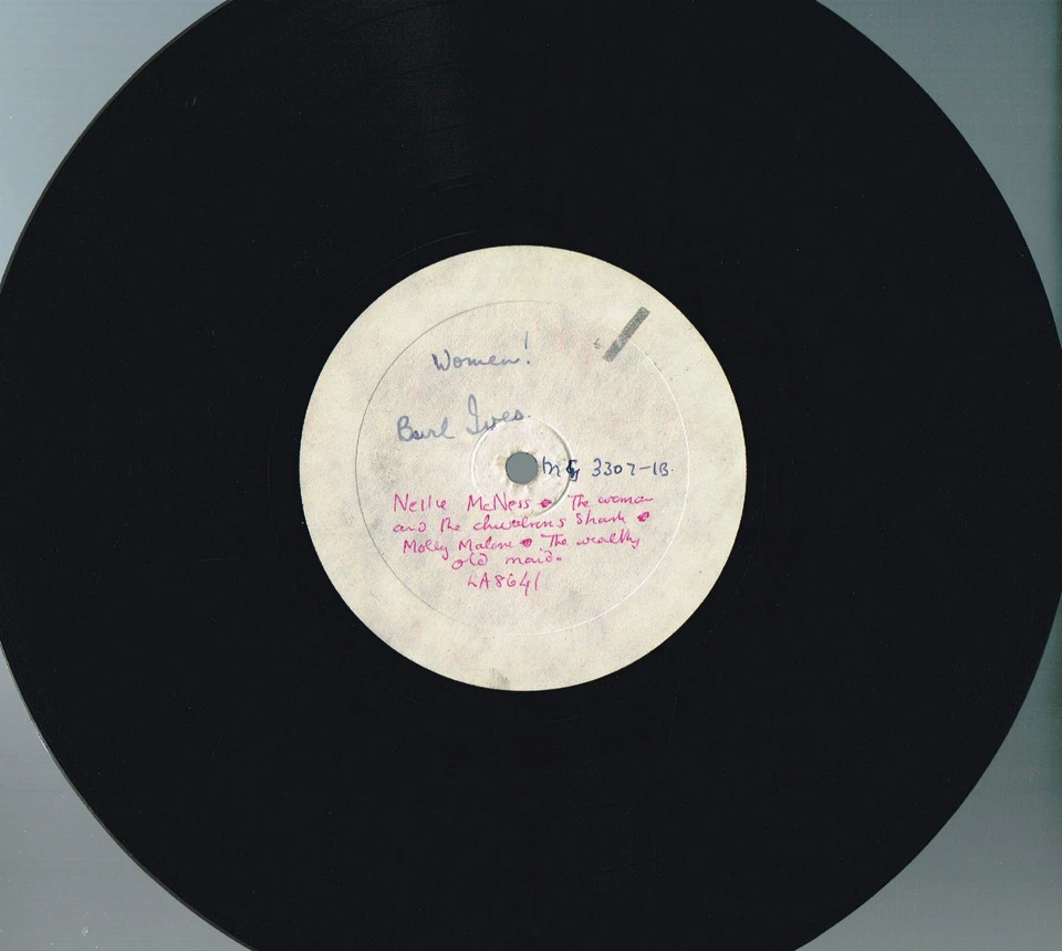 BURL IVES Women 2x10" LP WHITE LABEL Single Sided BRUNSWICK UK LA8641 @FOLK SONG - Image 3 of 4