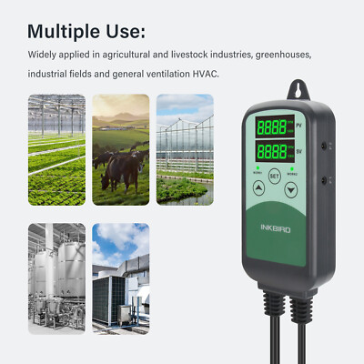 Inkbird Temperature Programmable CO2 Controller Ventilation Control Greenhouse