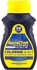 AquaChek 511244 Yellow Chlorine 4-in-1 Pool & Spa Test Strips (50 strips)