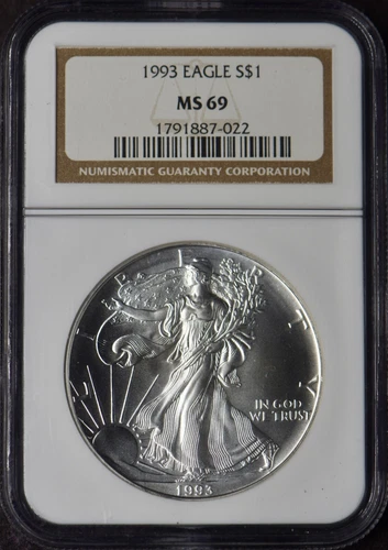 1993 American Silver Eagle - NGC MS69 Brown Label - ✪COINGIANTS✪