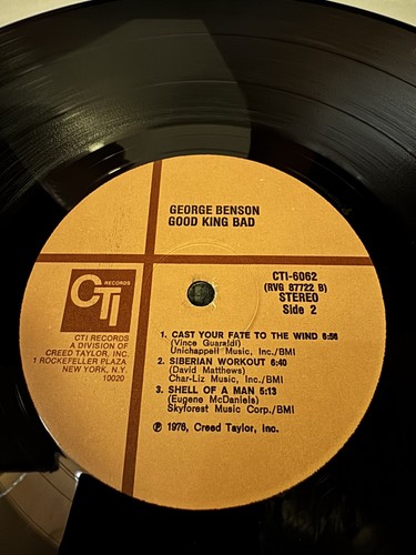 George Benson - Good King Bad - CTI Records Pressing CTI-6062 - Picture 7 of 7