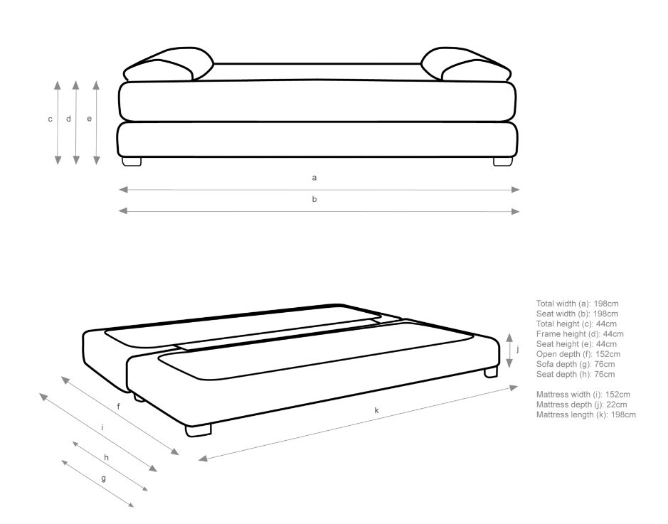 John Lewis Sonoma Sofa Bed with Light Legs, Elena Charcoal, used eBay
