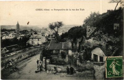 CPA CREIL Perspektive der Rue des Turfs (377682)