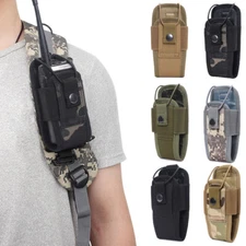 Tactical Molle Radio Walkie Talkie Pouch Waist Bag Holder Pocket Holster Outdoor