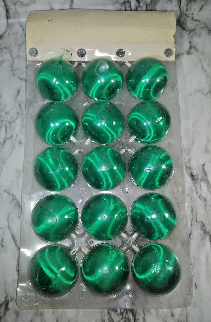 Vtg General Foam Plastics Corp Unbreakable Satin Silk Spun Ornaments 15