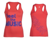 Zumba ELECTRIFY Racerback Tank Top - Orange Coral M XL XXL New