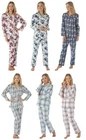 Pyjamas Women's Flannelette Pyjama Set Soft Brushed Cotton PJs Nightwear Winter