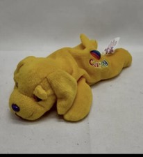 Lisa Frank Beans Stuffed Plush Bean Bag Vtg Casey Puppy Dog EUC