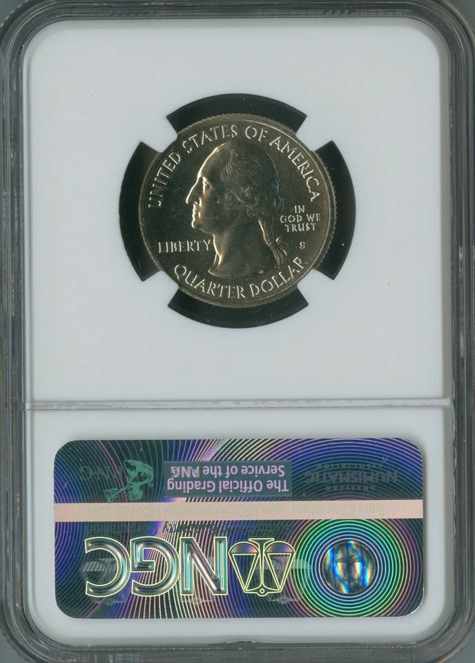 2017 S ELLIS ISLAND QUARTER NGC MS67 MAC SPOTLESS LOW POP RARE .  - Image 4 of 4