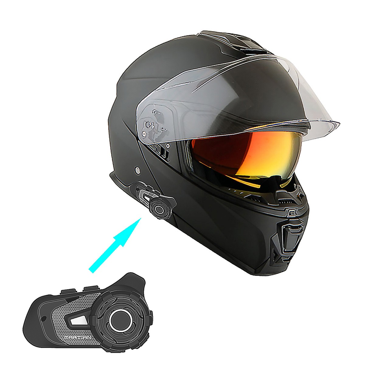 Full Face Best Modular Motorcycle Helmet With Bluetooth Martian