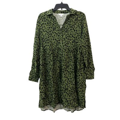 green emerald velvet dress Green Leopard Print T-shirt Dress