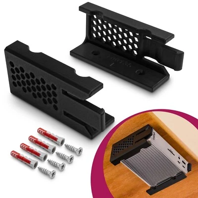 MOBILEFOX Untertisch Halterung Halter passend für CalDigit TS4 Thunderbolt Dock